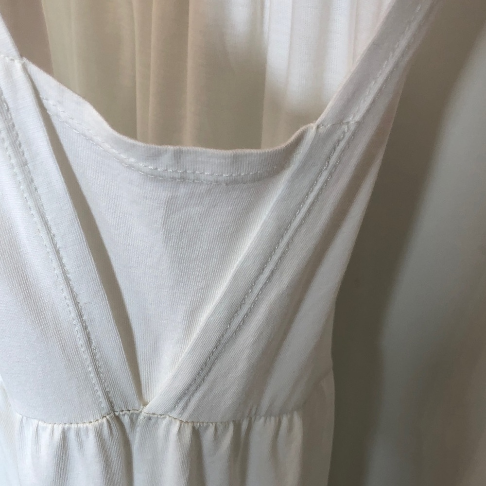 Summersalt 100% Pima Cotton White Luxe Tiered Maxi Dress Size Small - Picture 4 of 6